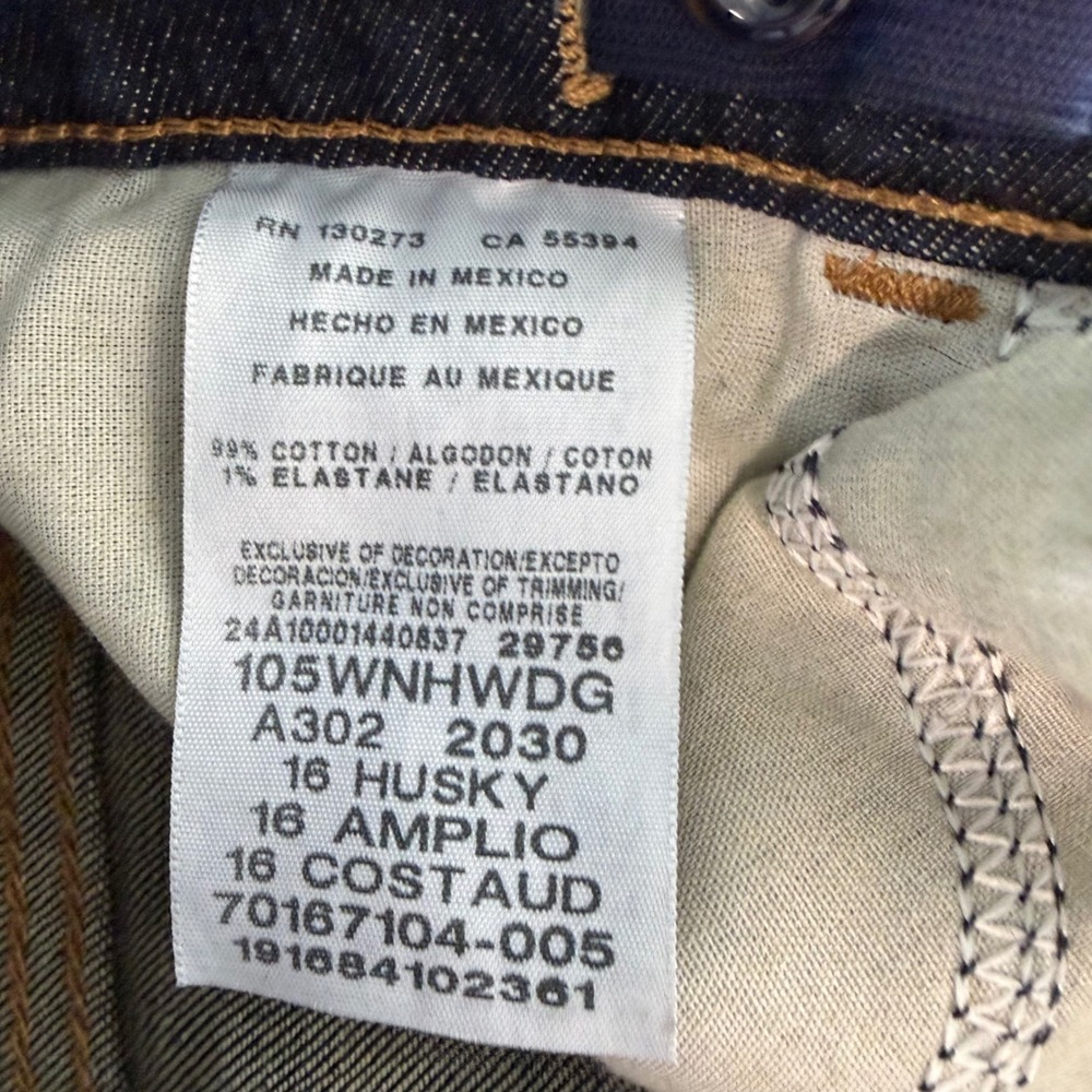 Wrangler Jeans Boys 16 Husky Dark Blue Classic Bootcut Five Star Premium New - Picture 2 of 13